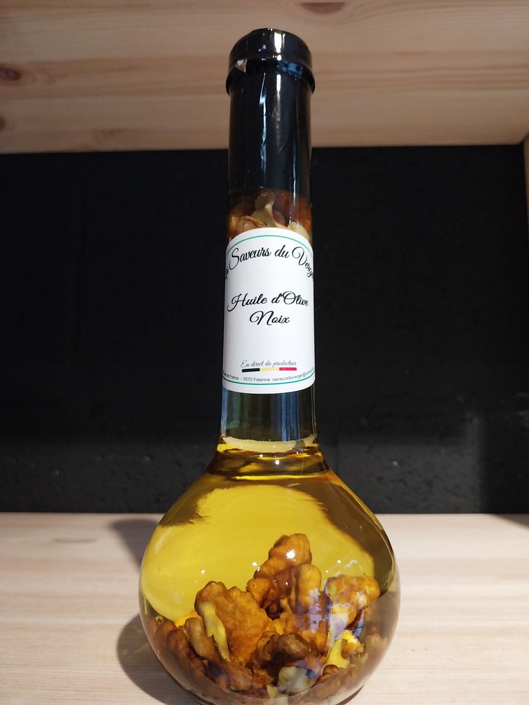 Huile d'Olive Aromatisée - 200 ml (format cadeau) Les saveurs du verger (Noix)