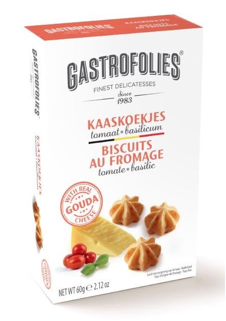 Biscuits au fromage tomate basilic 60 gr