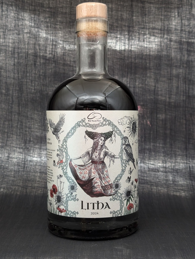 Punch au rhum Litha 30°- 70 cl - New Yellow Poppy - Edition 2024 Cerise/Framboise