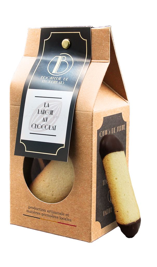 Langue de chat chocolatée - 100gr Biscuiterie de Thorembais