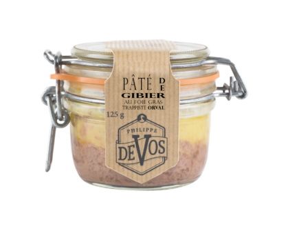 Pâté de gibier (marcassin) au foie gras et bière d'Orval 125g - De Vos