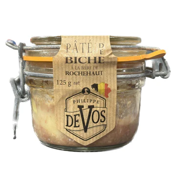 Pâté de biche au foie gras et bière de Rochehaut 125g - De Vos