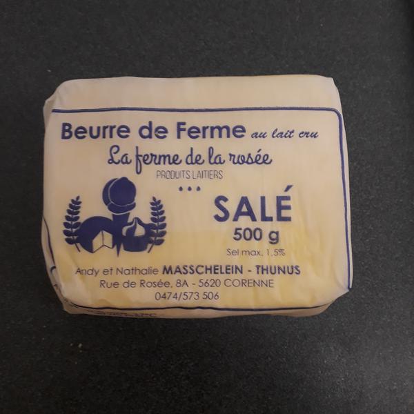 Beurre 250gr - La ferme de la rosée - Corenne