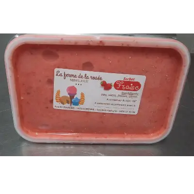 Sorbet artisanal - La ferme de la Rosée  (framboise, 1 litre)