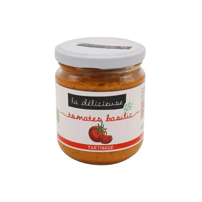 Tartinade vegie Tomate Basilic BIO 135g - La délicieuse