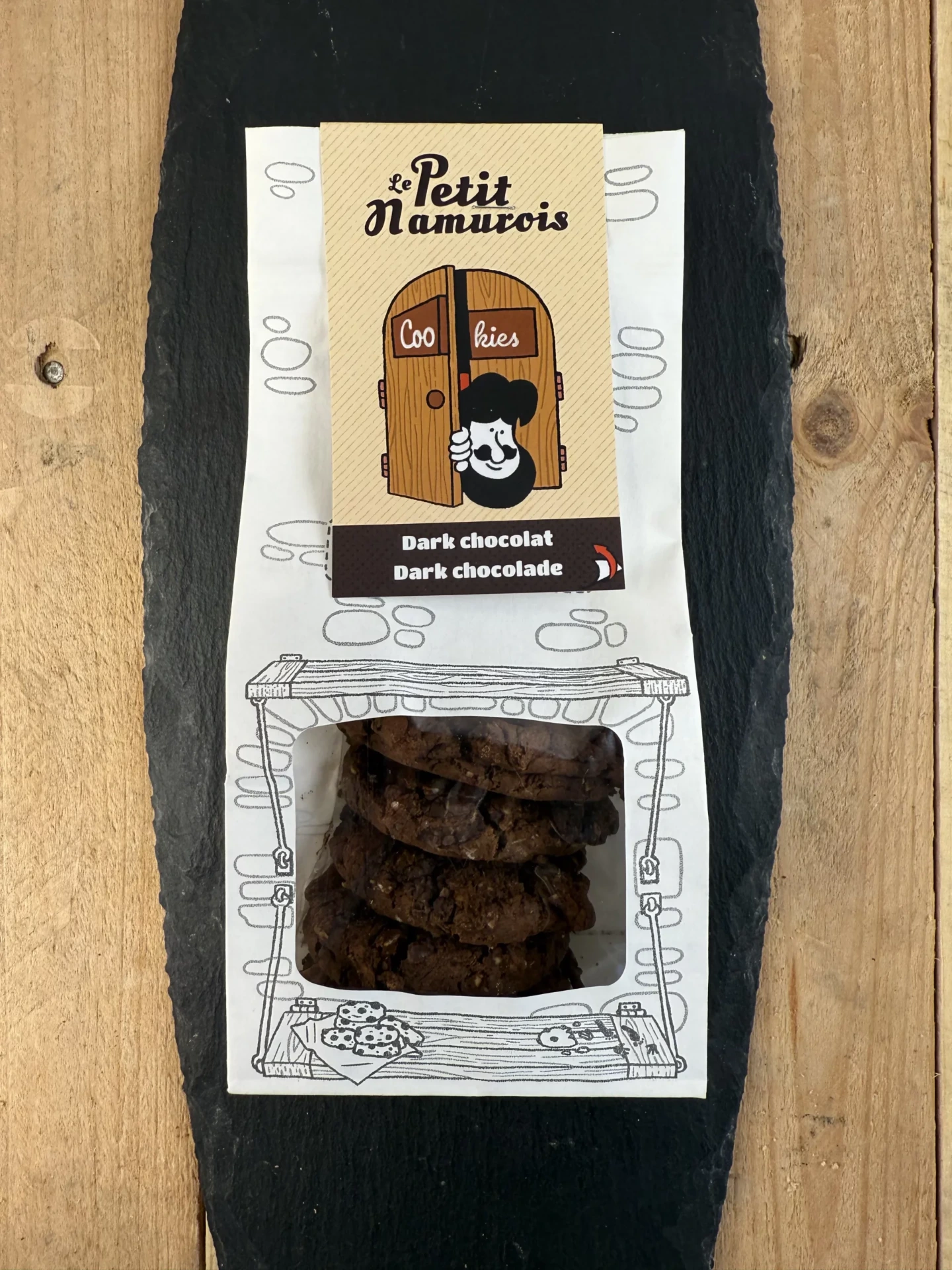 Cookies dark chocolat 125gr - Le Petit Namurois