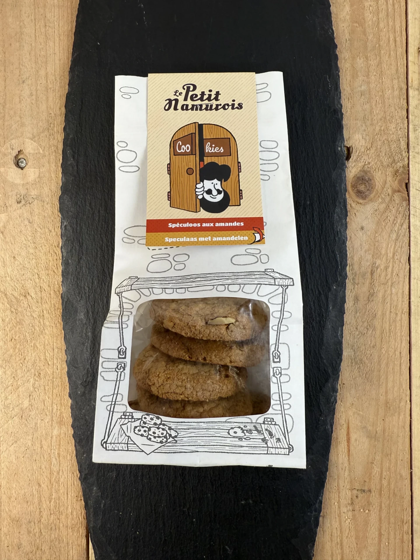 [SAN0009] Cookies spéculoos aux éclats d'amandes 125gr - Le Petit Namurois