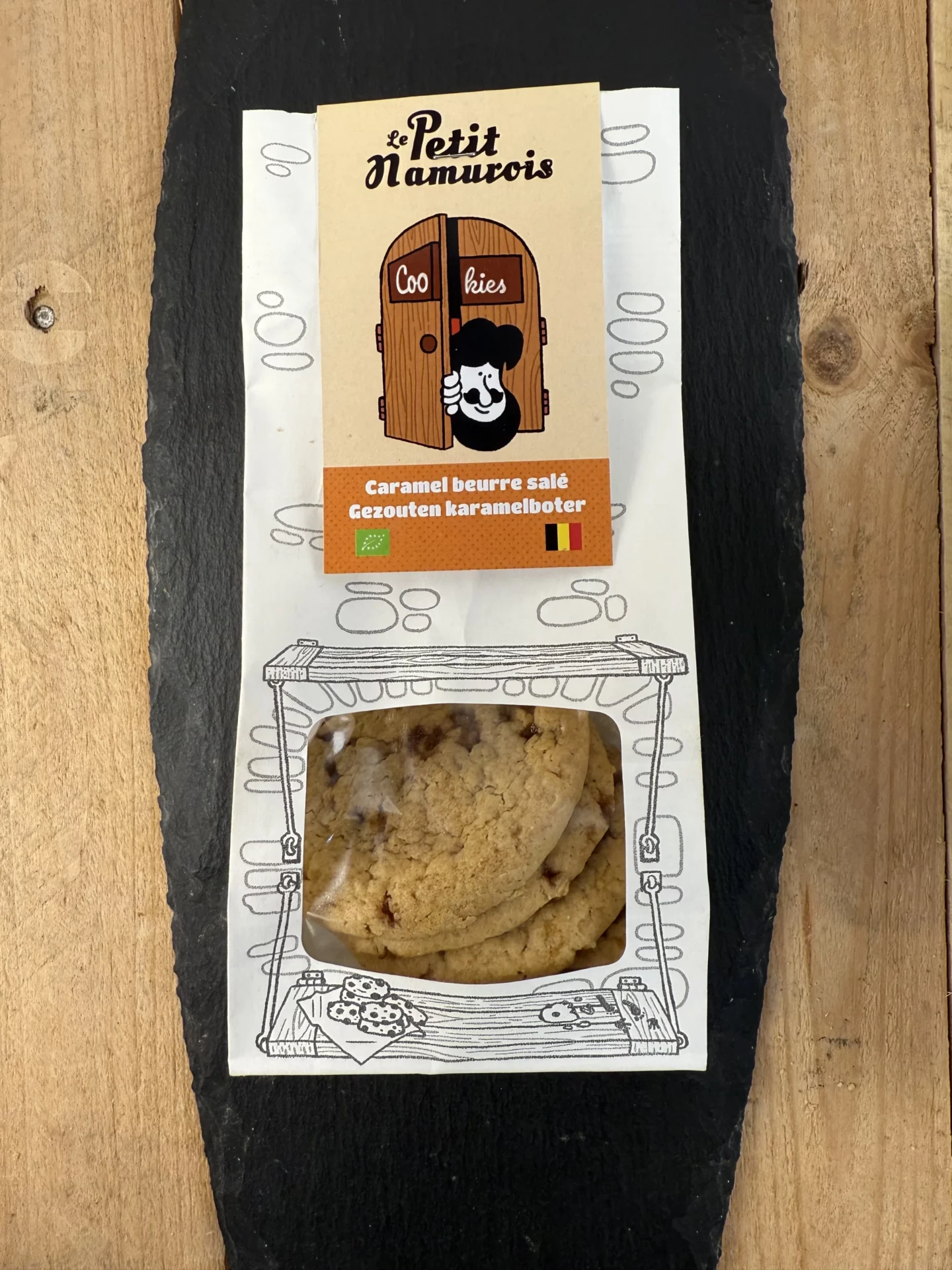 [SAN0012] Cookies caramel beurre salé 125gr - Le Petit Namurois