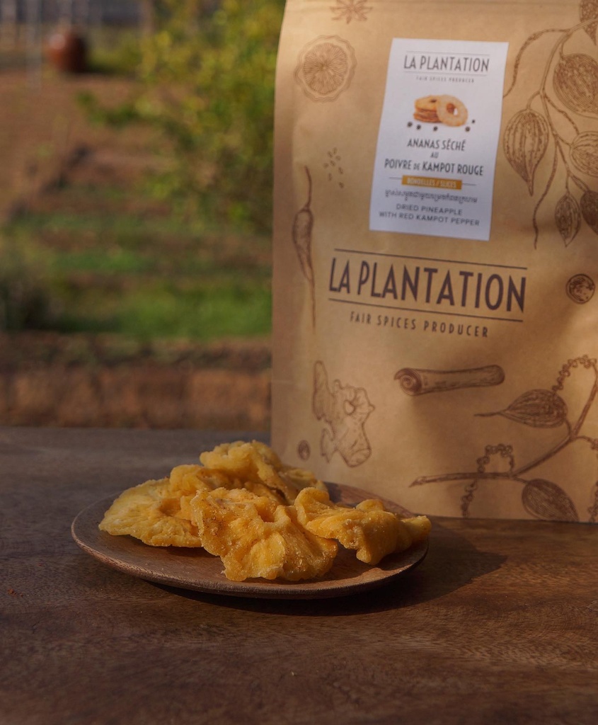 Ananas séchés au Poivre de Kampot Rouge - 150gr