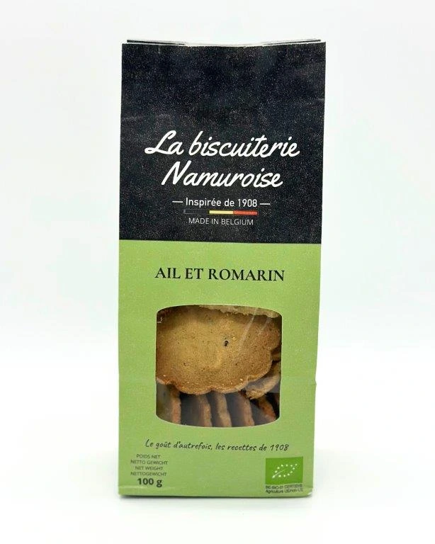[520804] Biscuit salé Ail et romarin 100gr