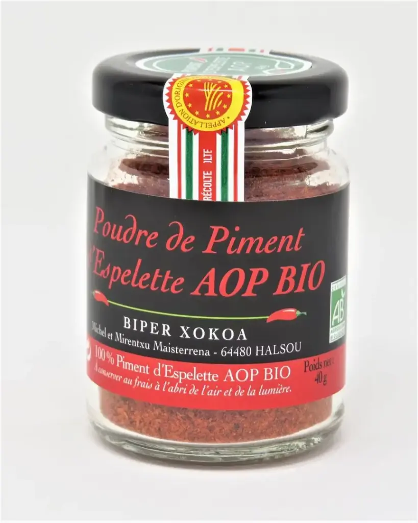 Poudre de Piment d'Espelette AOP BIO 40gr CDE