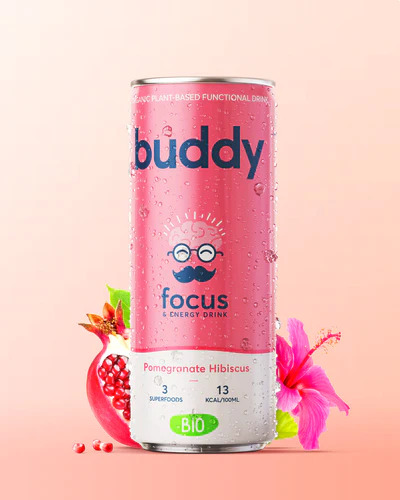 BUDDY bio functional & energy drink grenade hibiscus - 250ml